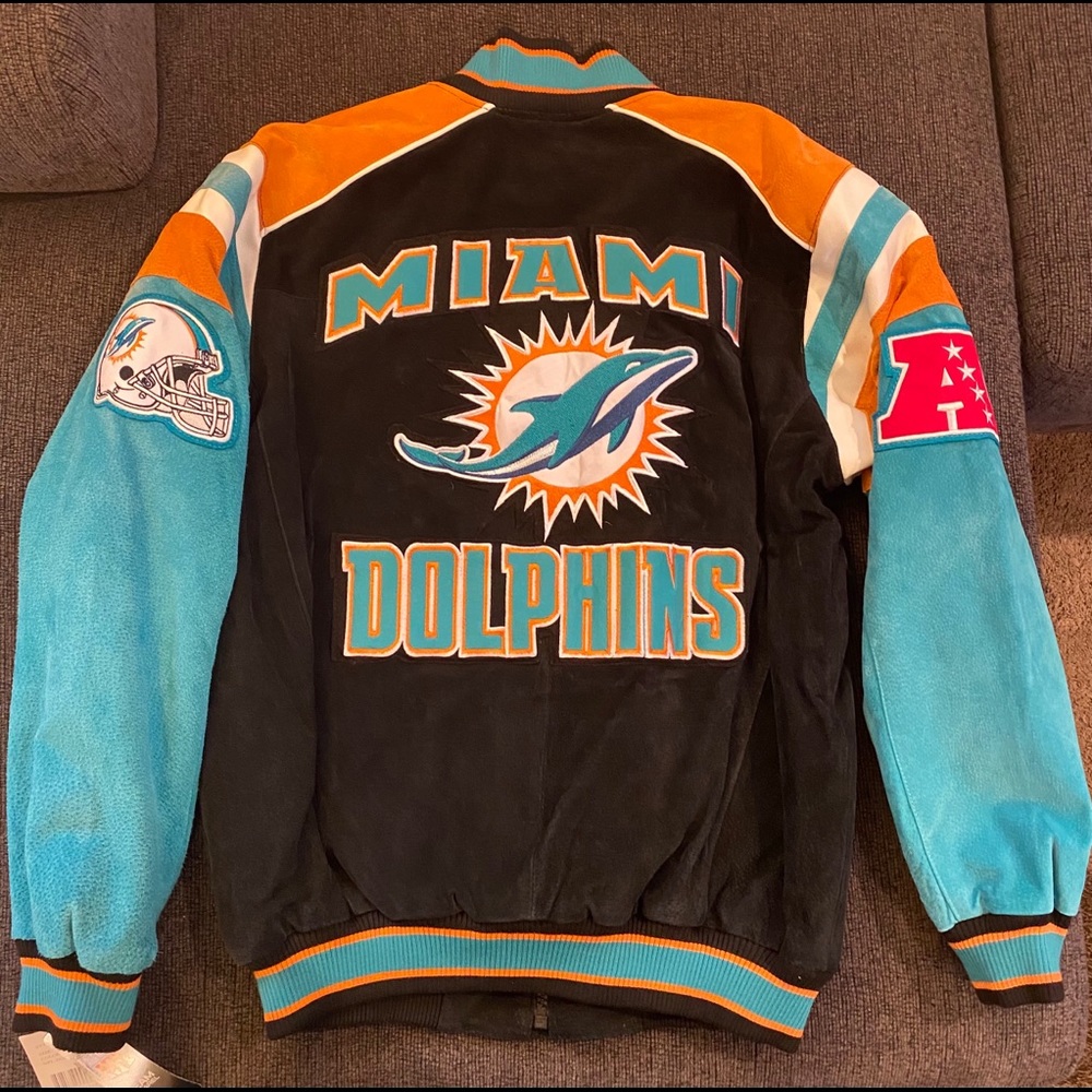 Miami Dolphins Suede Jacket NWT